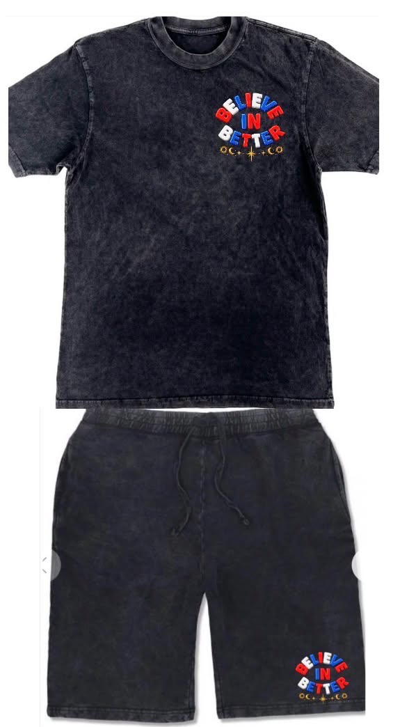 Embroidered set, black