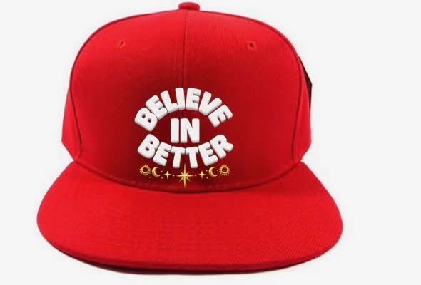 Believe In Better snapback, red
