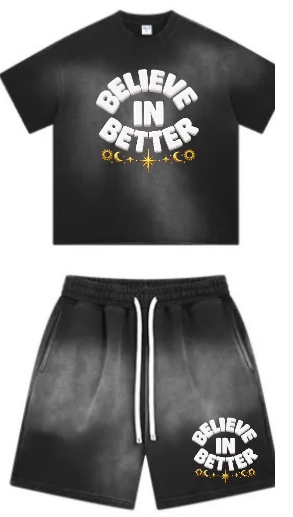 Believe In Better set, washed black