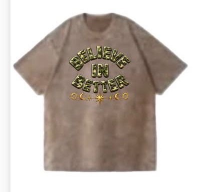 Camo Believe In Better tee, brown