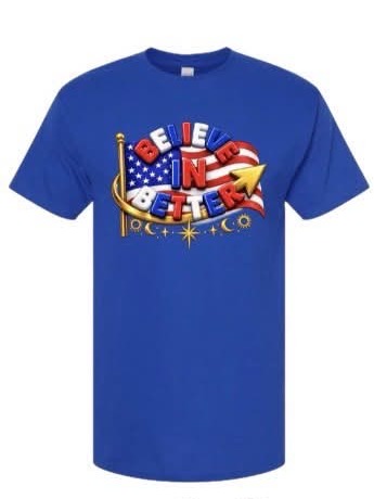 Flag logo tee, royal blue