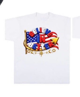 Flag logo tee, white