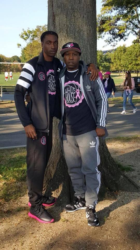 With Coach Shake at a Who's House Ballers breast cancer awareness event